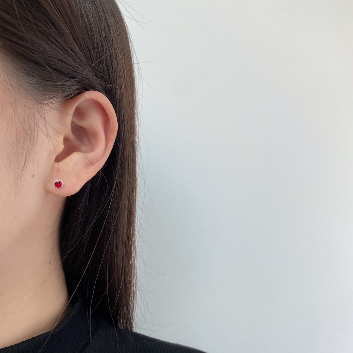 Angela Jewelry]Sparkling Colorful Round Shape Earrings