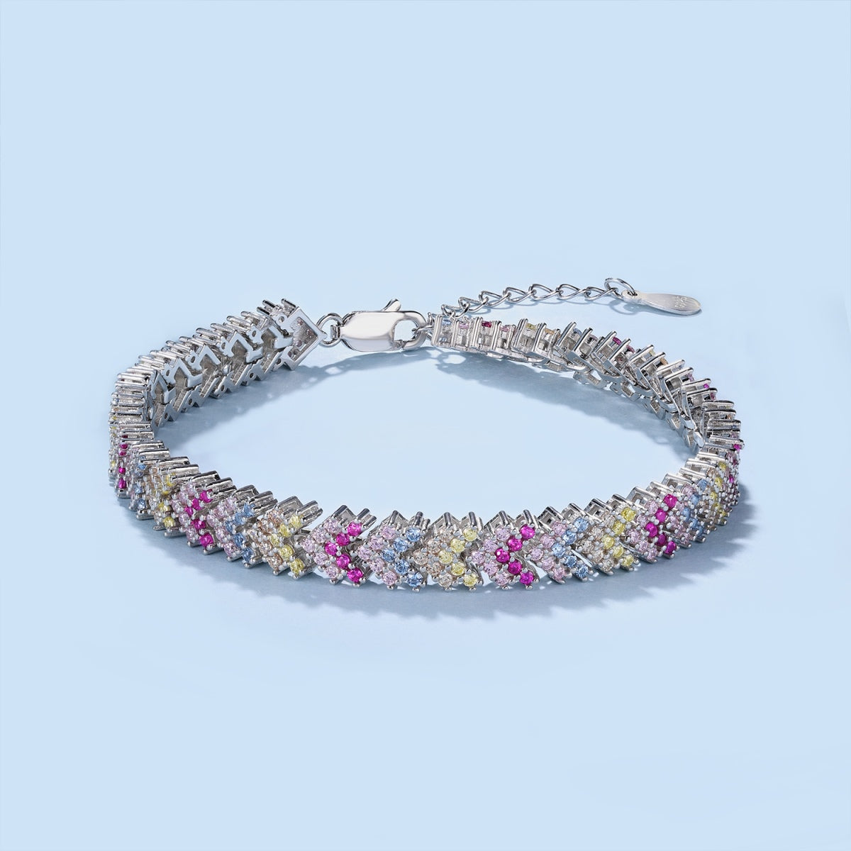 Angela Jewelry]Ornate Sparkling Round Cut Party Bracelet