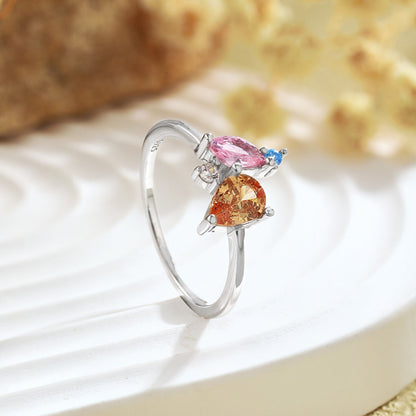 Angela Jewelry]Radiant Colorful Multi Cut Daily Ring