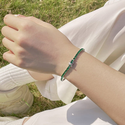 Angela Jewelry]Radiant Colorful Round Cut Party Bracelet