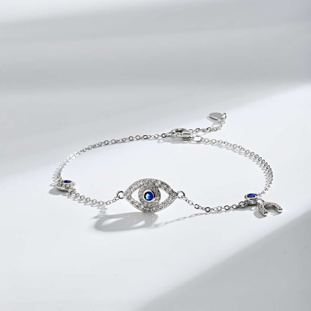 Angela Jewelry]Dainty Eye Shape Necklace