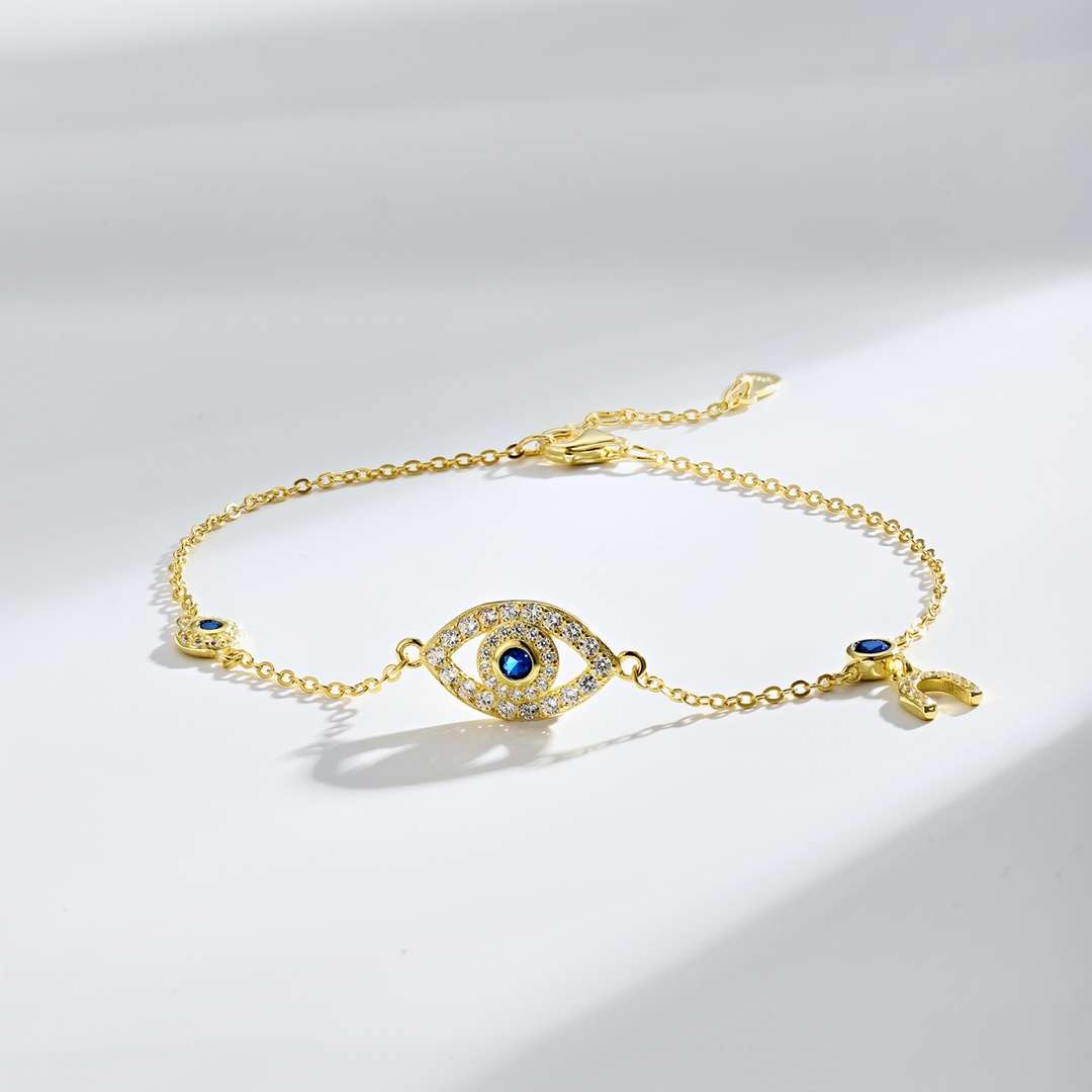 Angela Jewelry]Dainty Eye Shape Necklace