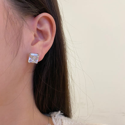 Angela Jewelry]Delicate Square Shape Earrings