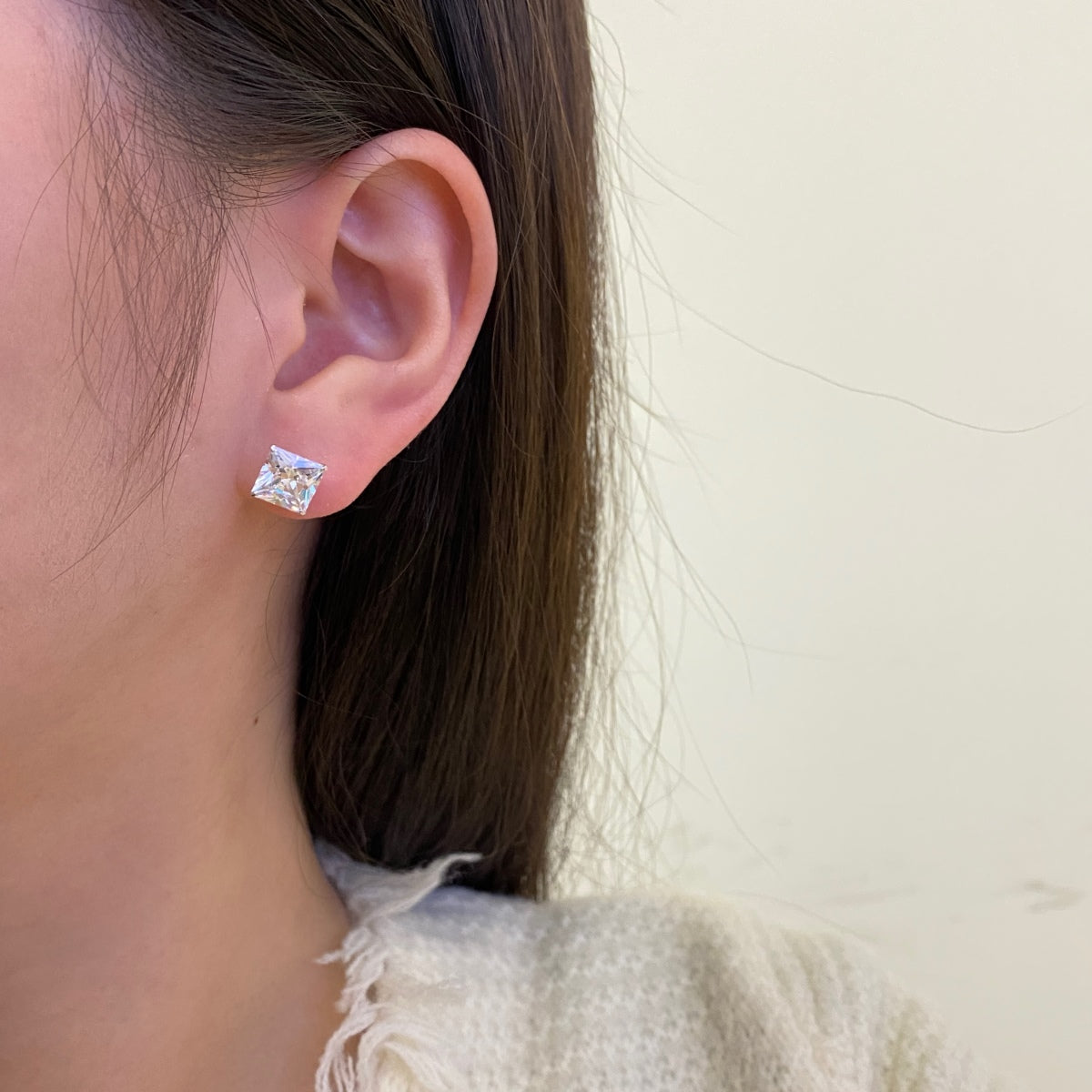 Angela Jewelry]Ornate Square Shape Earrings