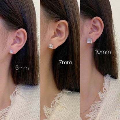 Angela Jewelry]Delicate Square Shape Earrings