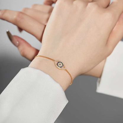 Angela Jewelry]Dazzling Eye Shape Necklace