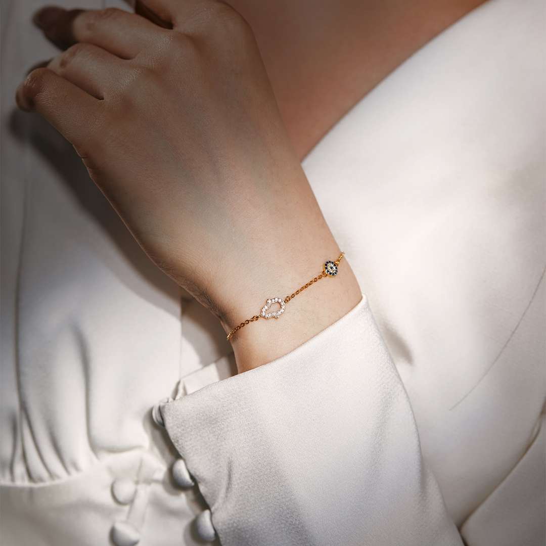 Angela Jewelry]Gost Shape & Round Shape Necklace