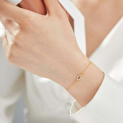 Angela Jewelry]Evil Eye Shape Necklace