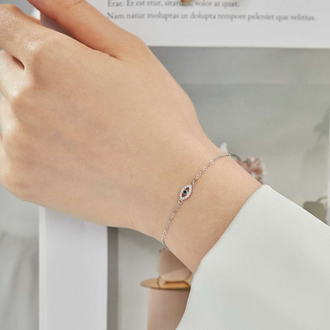 Angela Jewelry]Evil Eye Shape Necklace