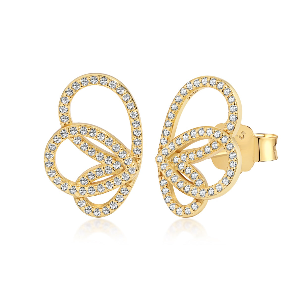 Angela Jewelry]Exquisite Butterfly Shape Earrings