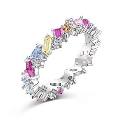 Angela Jewelry]Dazzling Polychromatic Multi cut Daily Ring