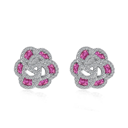 Angela Jewelry]Exquisite Flower Shape Daily Earrings
