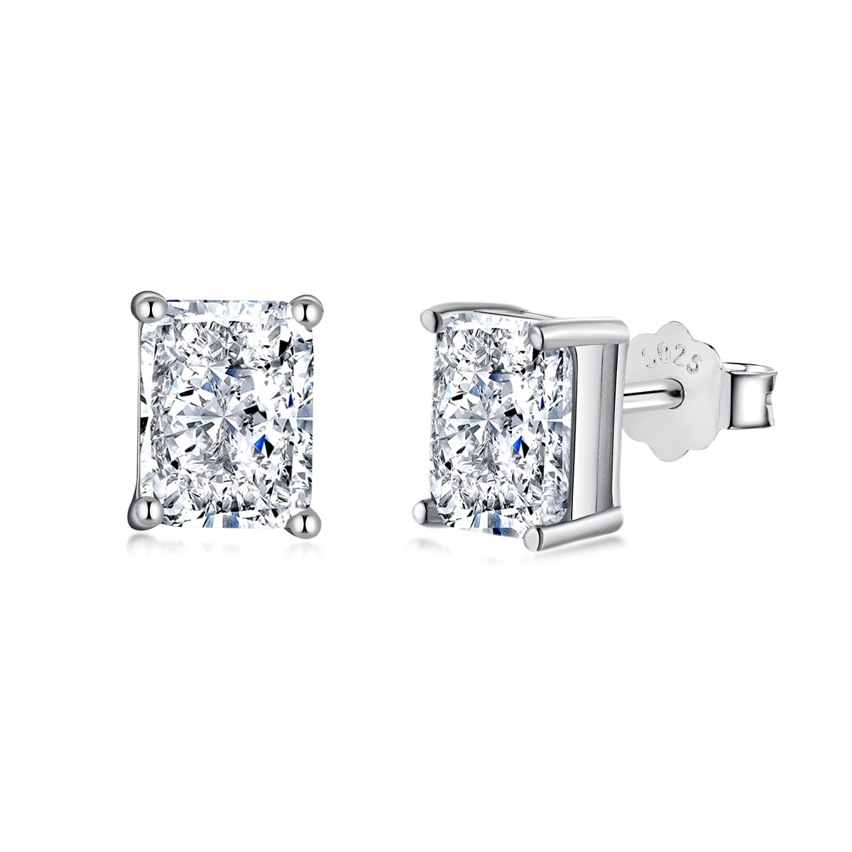 Angela Jewelry]Radiant Luxurious Princess Cut Daily Earrings
