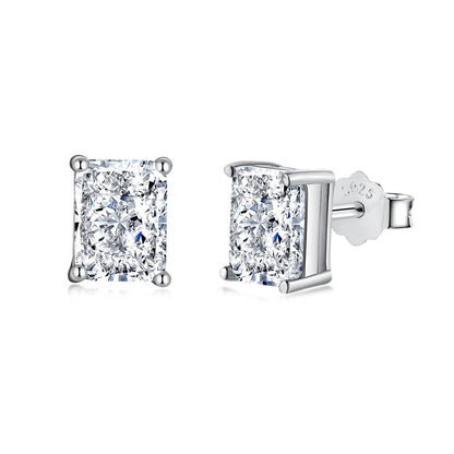 Angela Jewelry]Radiant Luxurious Princess Cut Daily Earrings