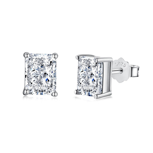 Angela Jewelry]Radiant Luxurious Princess Cut Daily Earrings