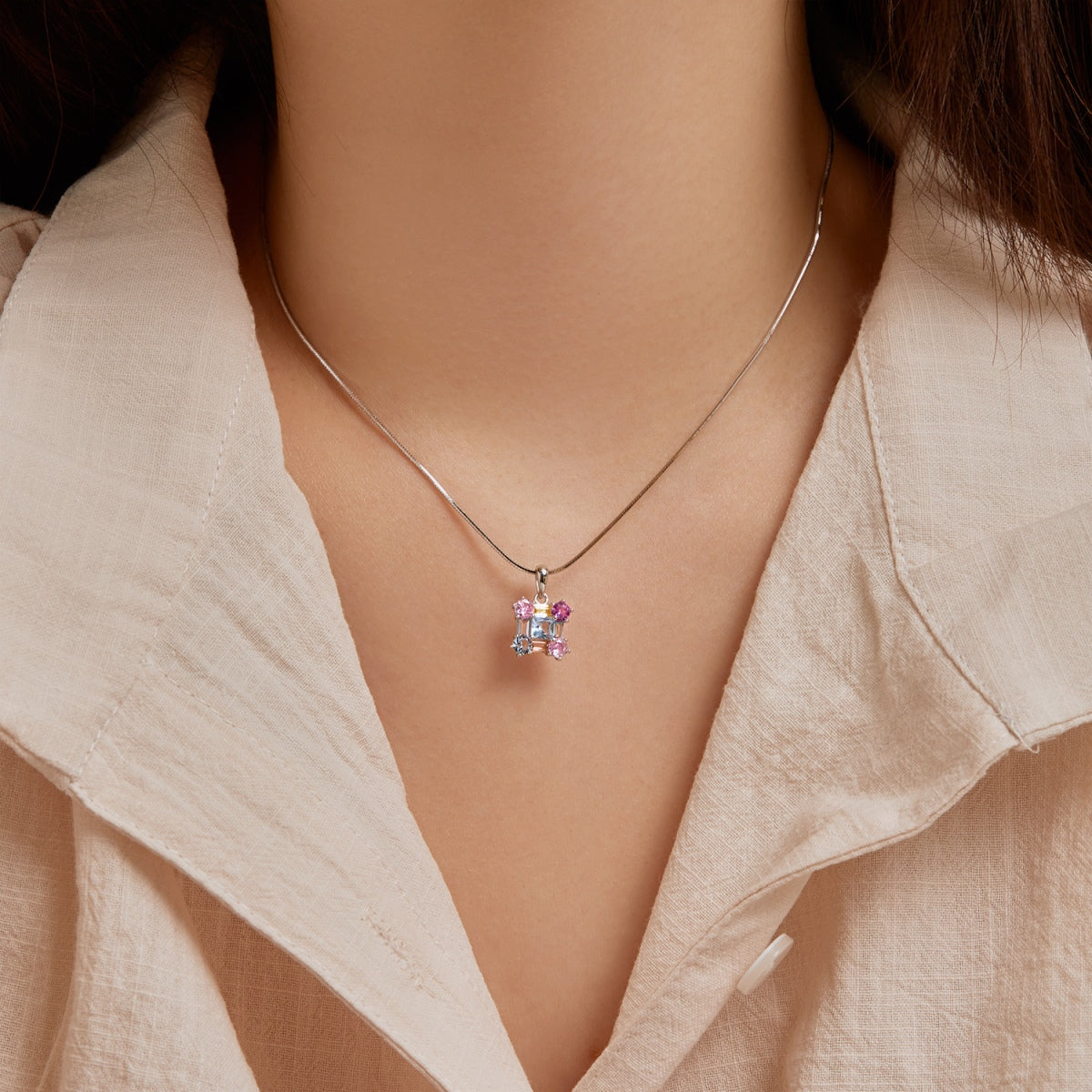 Angela Jewelry]Gorgeous Multi Colorful Necklace