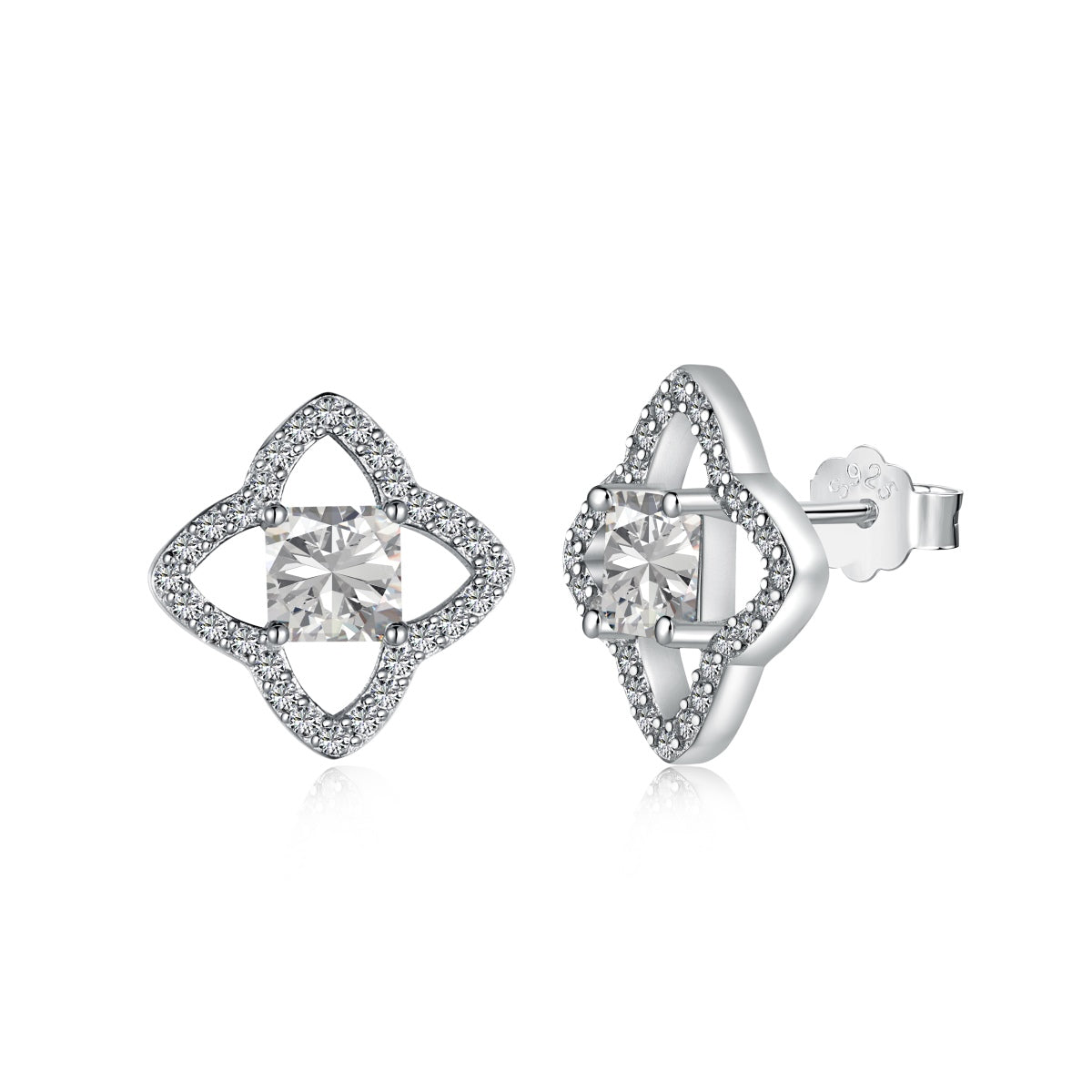 Angela Jewelry]Elegant Star Shape Princess Cut Daily Earrings