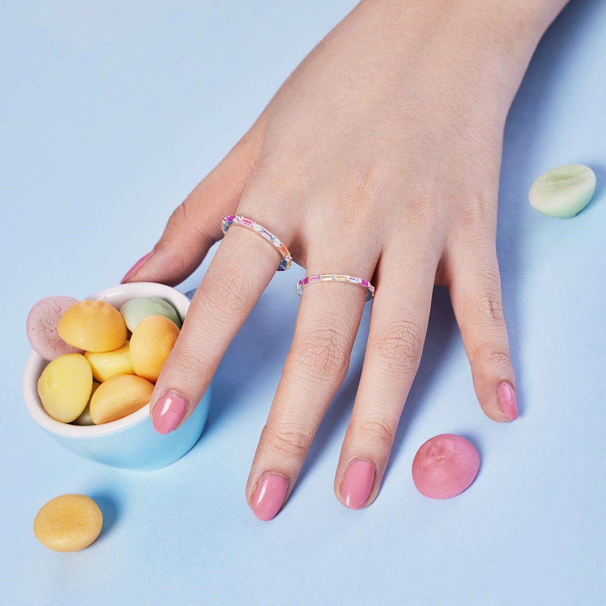 Angela Jewelry]Lively In Shades Elegant Radiant Cut Daily Ring