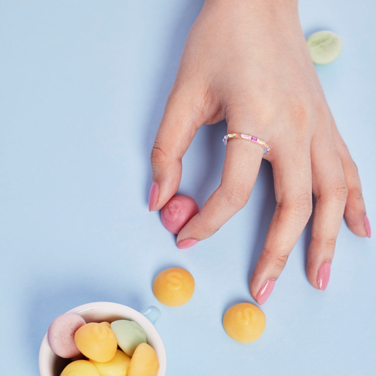 Angela Jewelry]Lively In Shades Elegant Radiant Cut Daily Ring