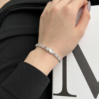 Angela Jewelry]Dazzling Radiant Multi Cut Daily Bracelet