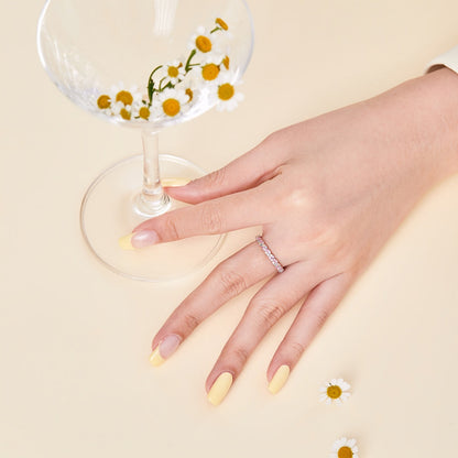 Angela Jewelry]Dainty Ebullient Round Cut Daily Ring