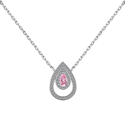 Angela Jewelry]Sparkling Pear Cut Necklace
