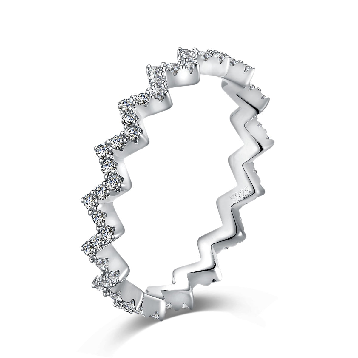 Angela Jewelry]Delicate Enchanting Wave Shape Daily Ring