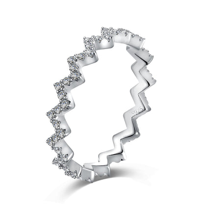 Angela Jewelry]Delicate Enchanting Wave Shape Daily Ring