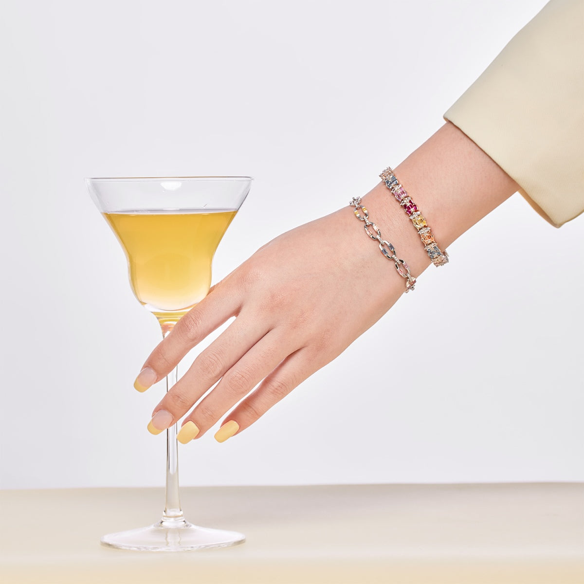 Angela Jewelry]Delicate Colorful Multi Cut Party Bracelet