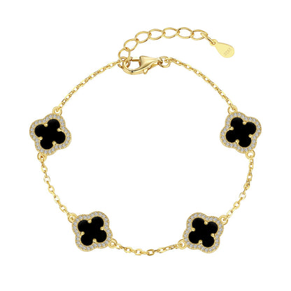 Angela Jewelry]Four-Leaf Clover Exquisite Bracelet