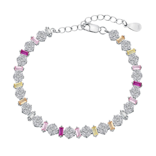 Angela Jewelry]Radiant Colorful Round Shape Daily Bracelet