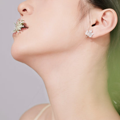 Angela Jewelry]Exquisite Maple Leaf Design Earrings