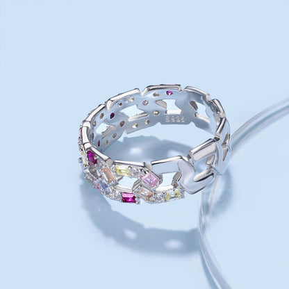 Angela Jewelry]Sparkling Vibrant Emerald Cut Daily Ring