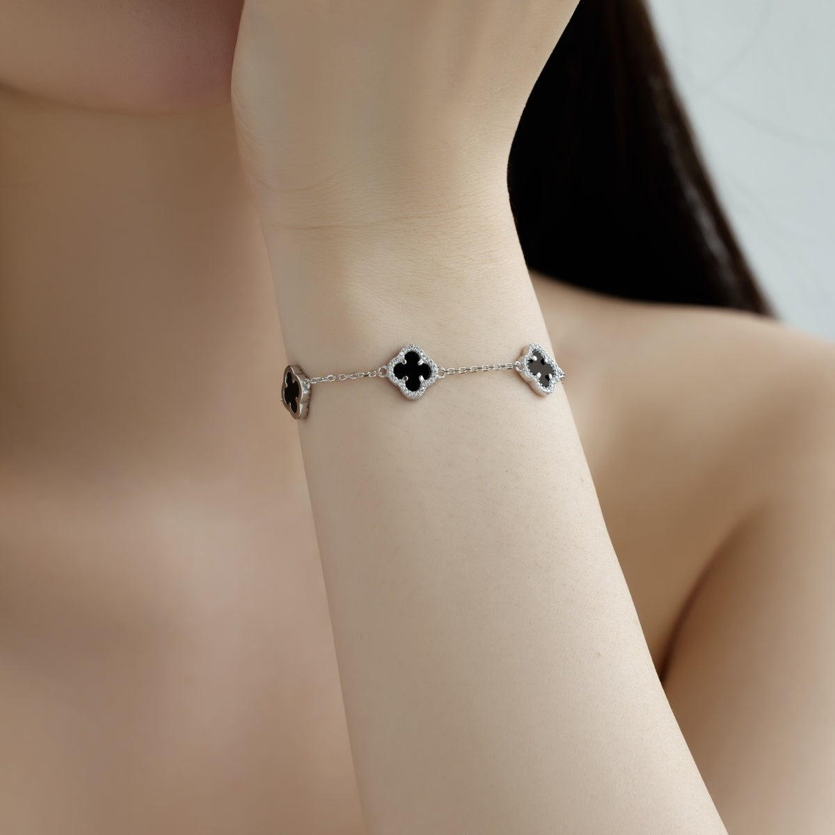 Angela Jewelry]Four-Leaf Clover Exquisite Bracelet