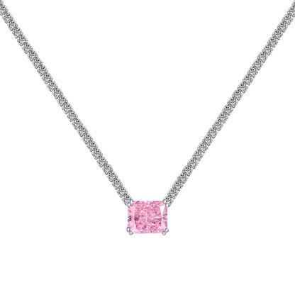 Angela Jewelry]4.0 Carat Elegant Radiant Cut Necklace