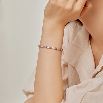 Angela Jewelry]Ornate Colorful Flower Shape Party Bracelet