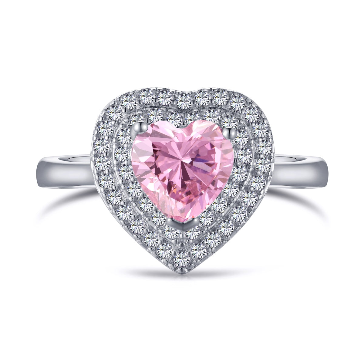 Angela Jewelry]Delicate Ebullient Heart Shape Wedding Ring