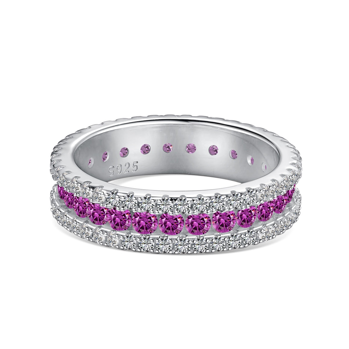 Angela Jewelry]Delicate Colorful Round Cut Daily Ring