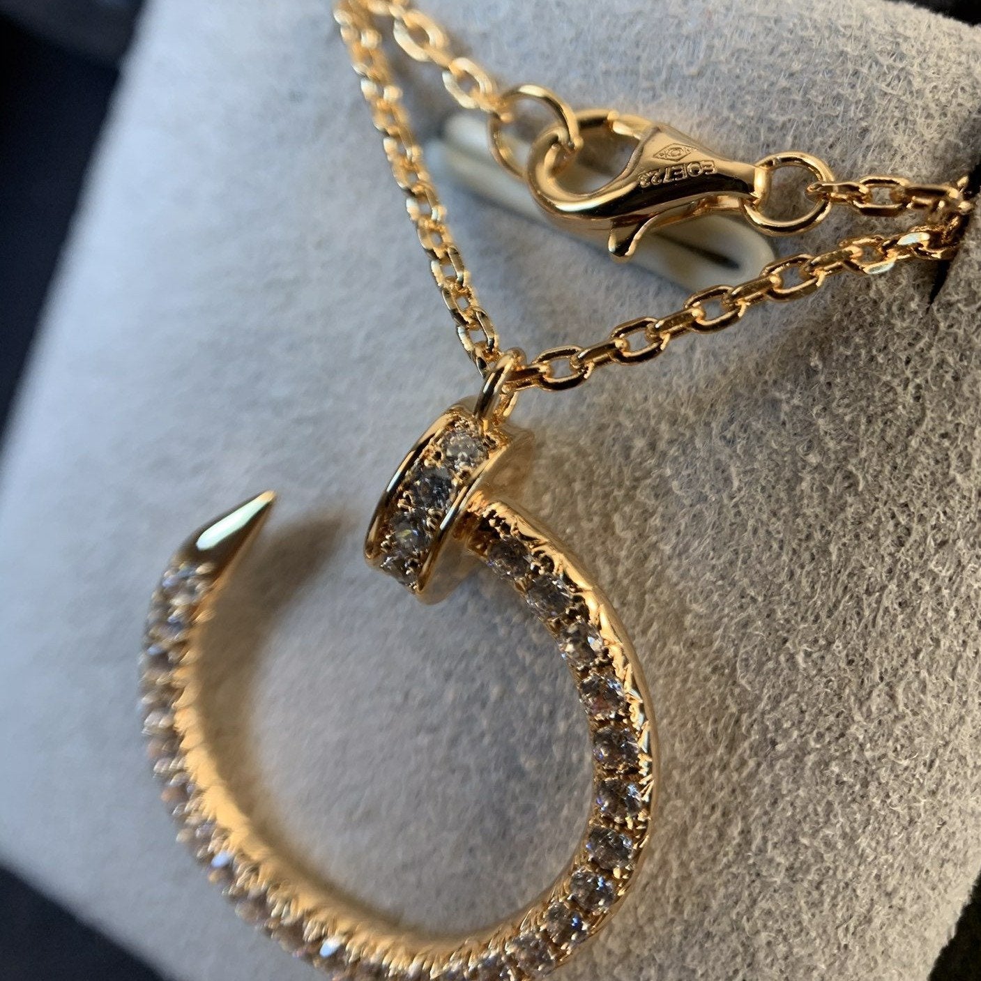 [Angela Jewellery]JUSTE NECKLACE PINK GOLD DIAMONDS