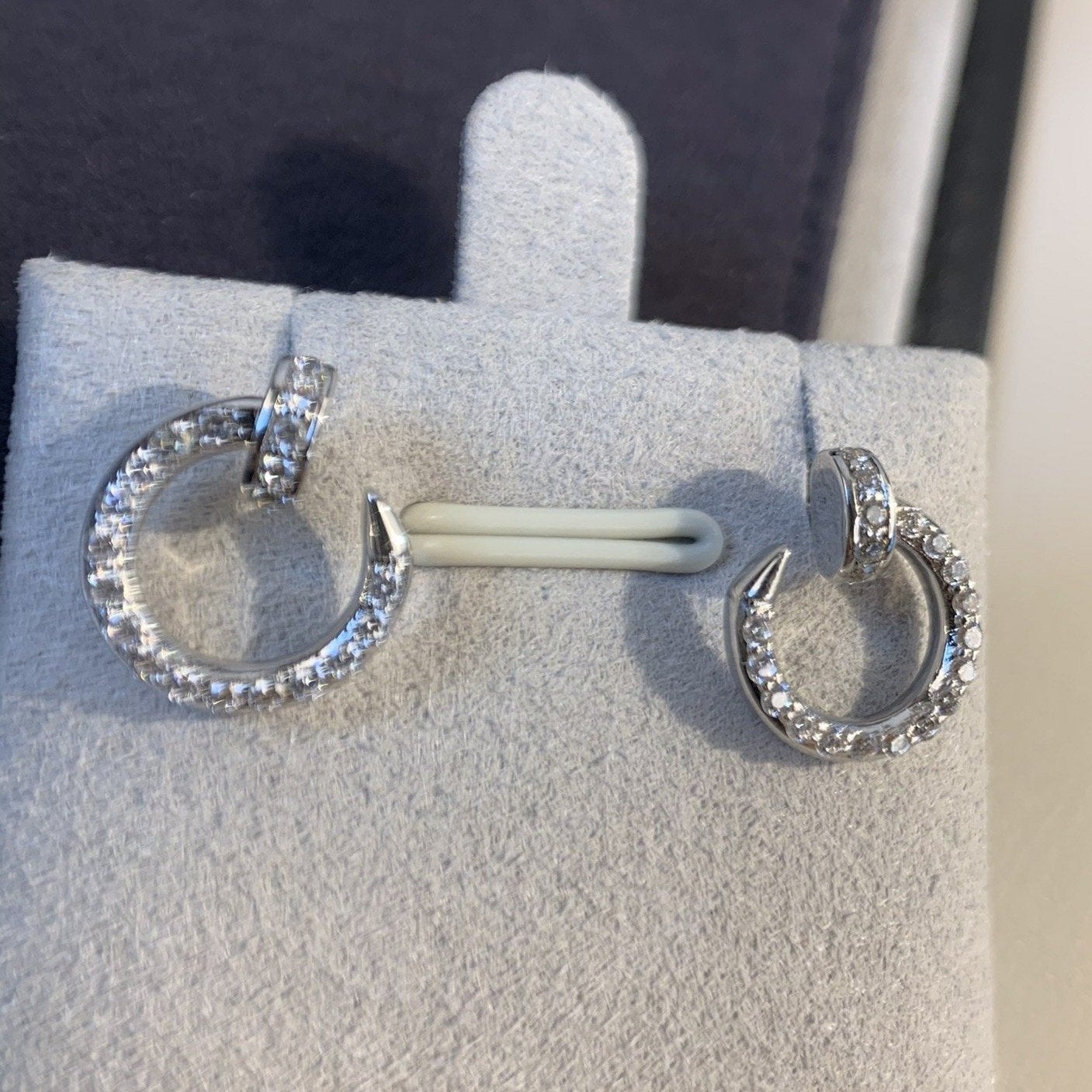 [Angela Jewellery]JUSTE EARRINGS SILVER DIAMONDS