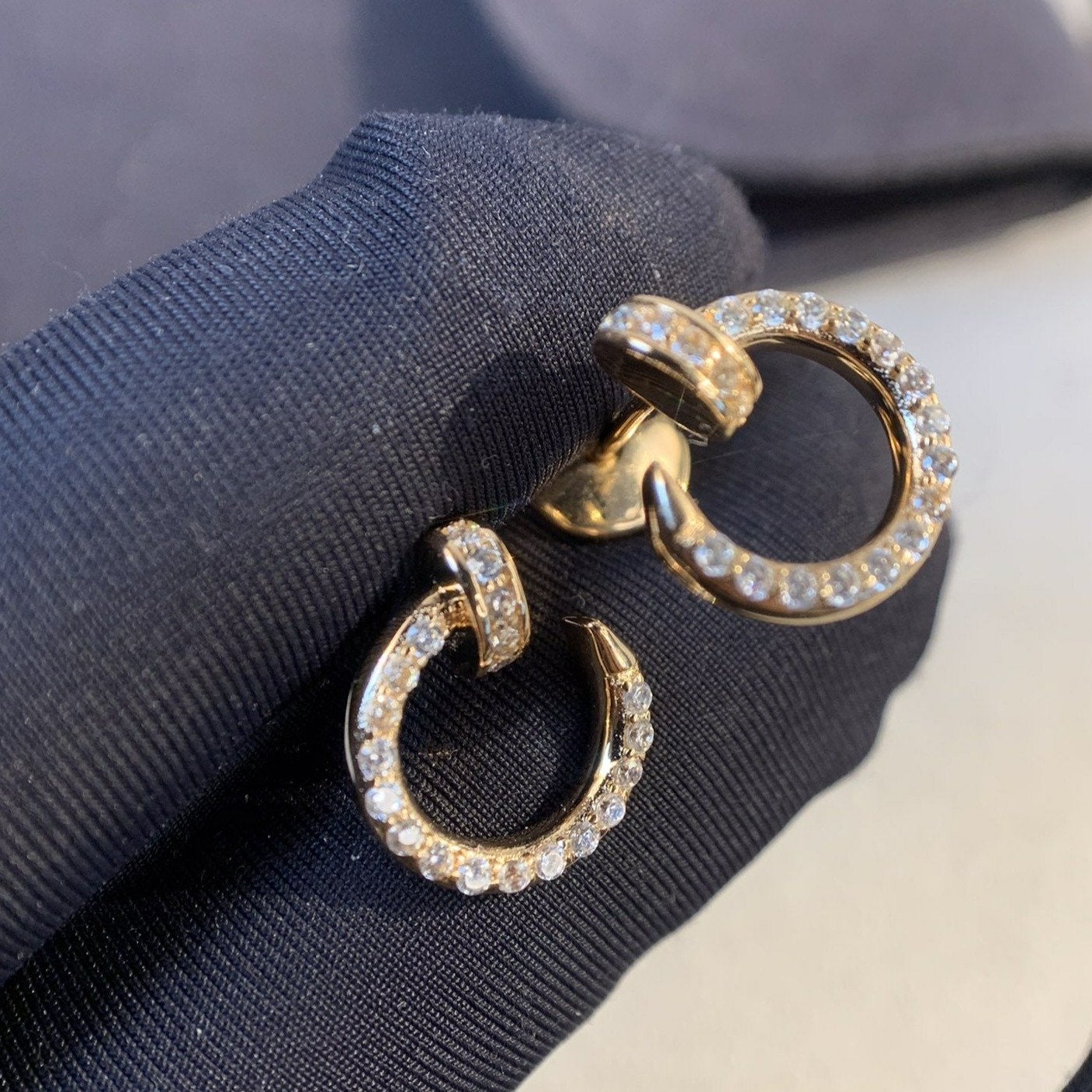 [Angela Jewellery]JUSTE EARRINGS GOLD DIAMONDS