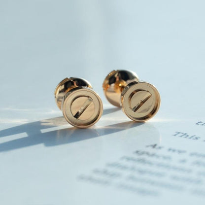 [Angela Jewellery]LOVE EARRINGS PINK GOLD 10MM