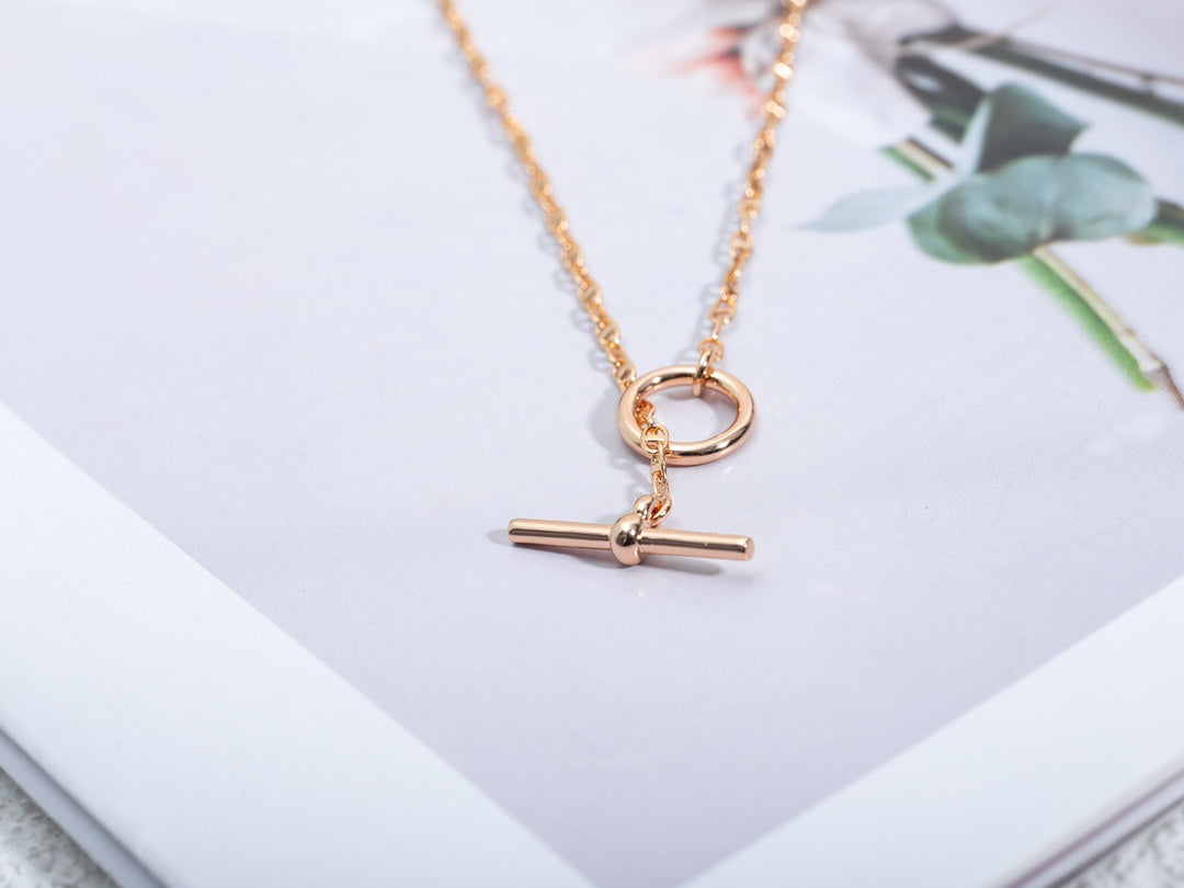 [Angela Jewellery]ECHAPPEE NECKLACE PINK GOLD