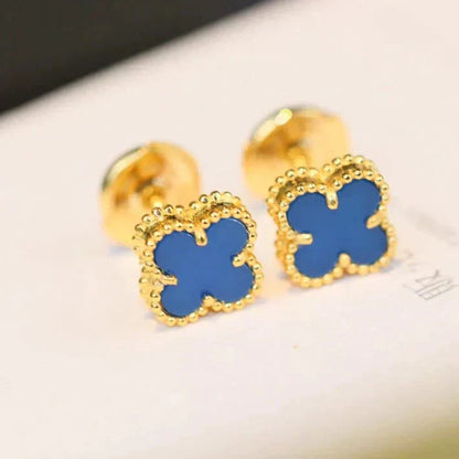 [Angela Jewellery]CLOVER MINI 9.5MM TURQUOISE EARRINGS