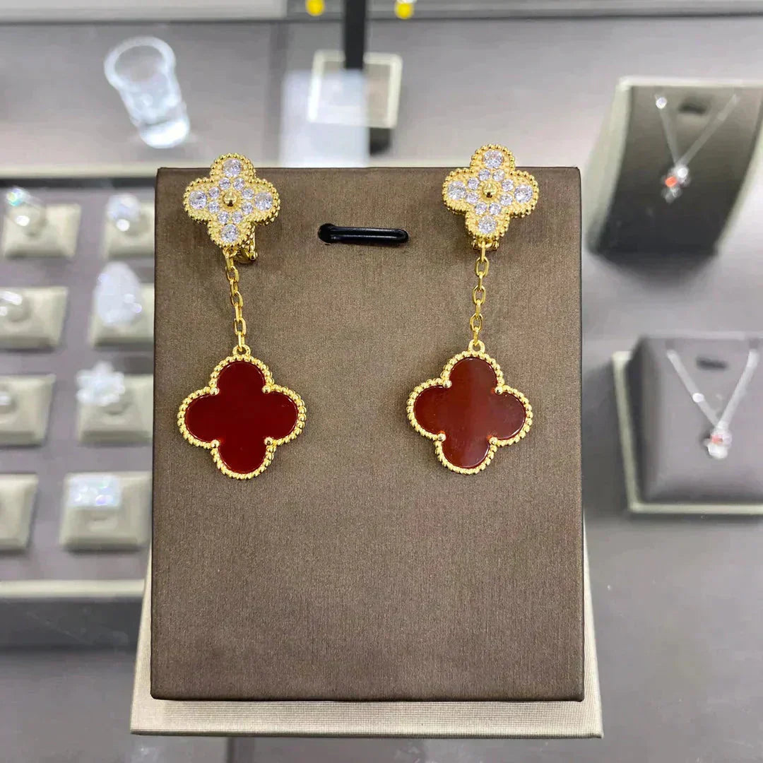 [Angela Jewellery]CLOVER  2 MOTIFS  DIAMOND  EARRINGS (MULTIPLE CHOICESç´