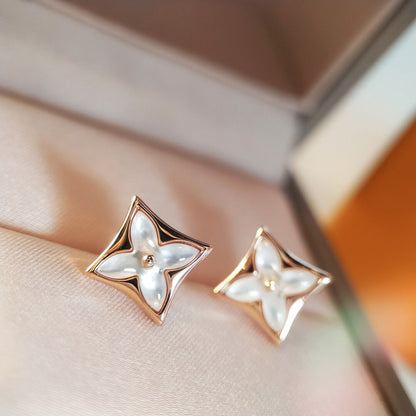 [Angela Jewellery]STAR MOP PINK GOLD EARRINGS