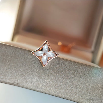[Angela Jewellery]STAR MOP PINK GOLD EARRINGS