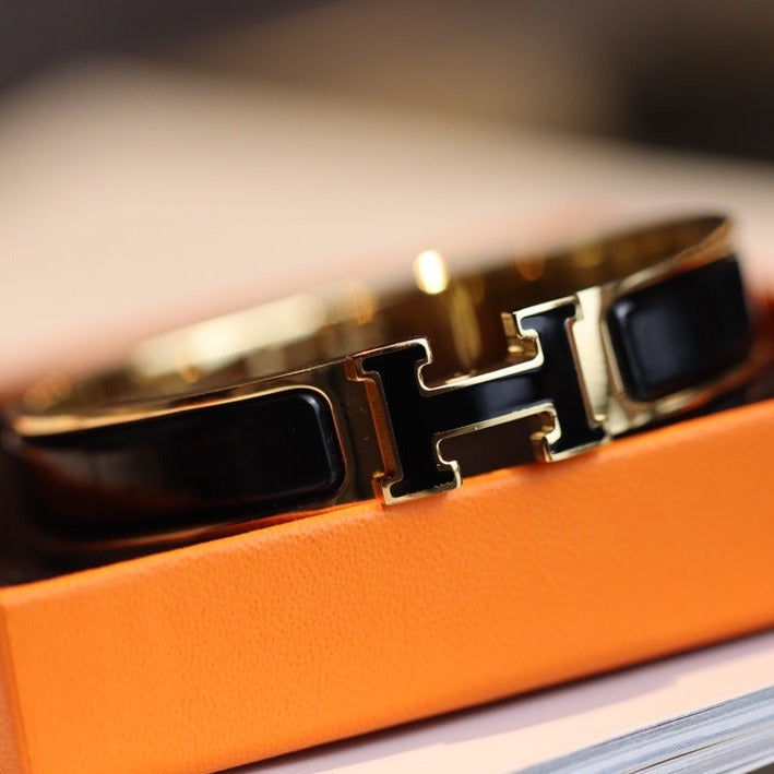 [Angela Jewellery]H BRACELET 12MM GOLD