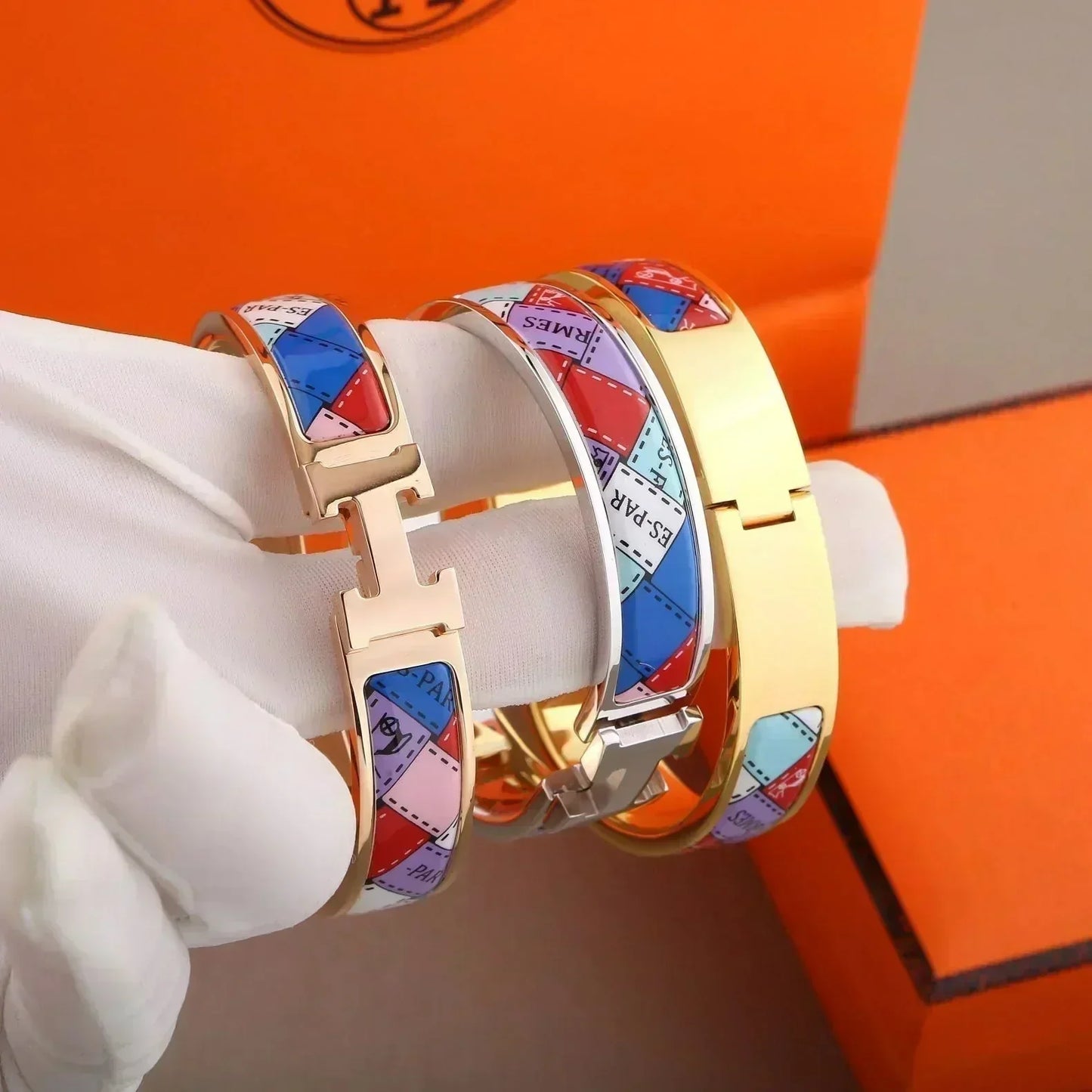 [Angela Jewellery]H BRACELET DOTTED BORDER 12MM