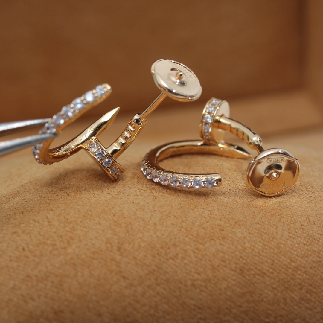 [Angela Jewellery]JUSTE EARRINGS 12.75MM PINK GOLD DIAMOND